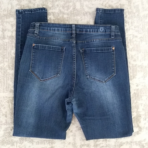 Kensie Knockout Distressed Skinny Jeans 8 / 29 Blue - Picture 15 of 16